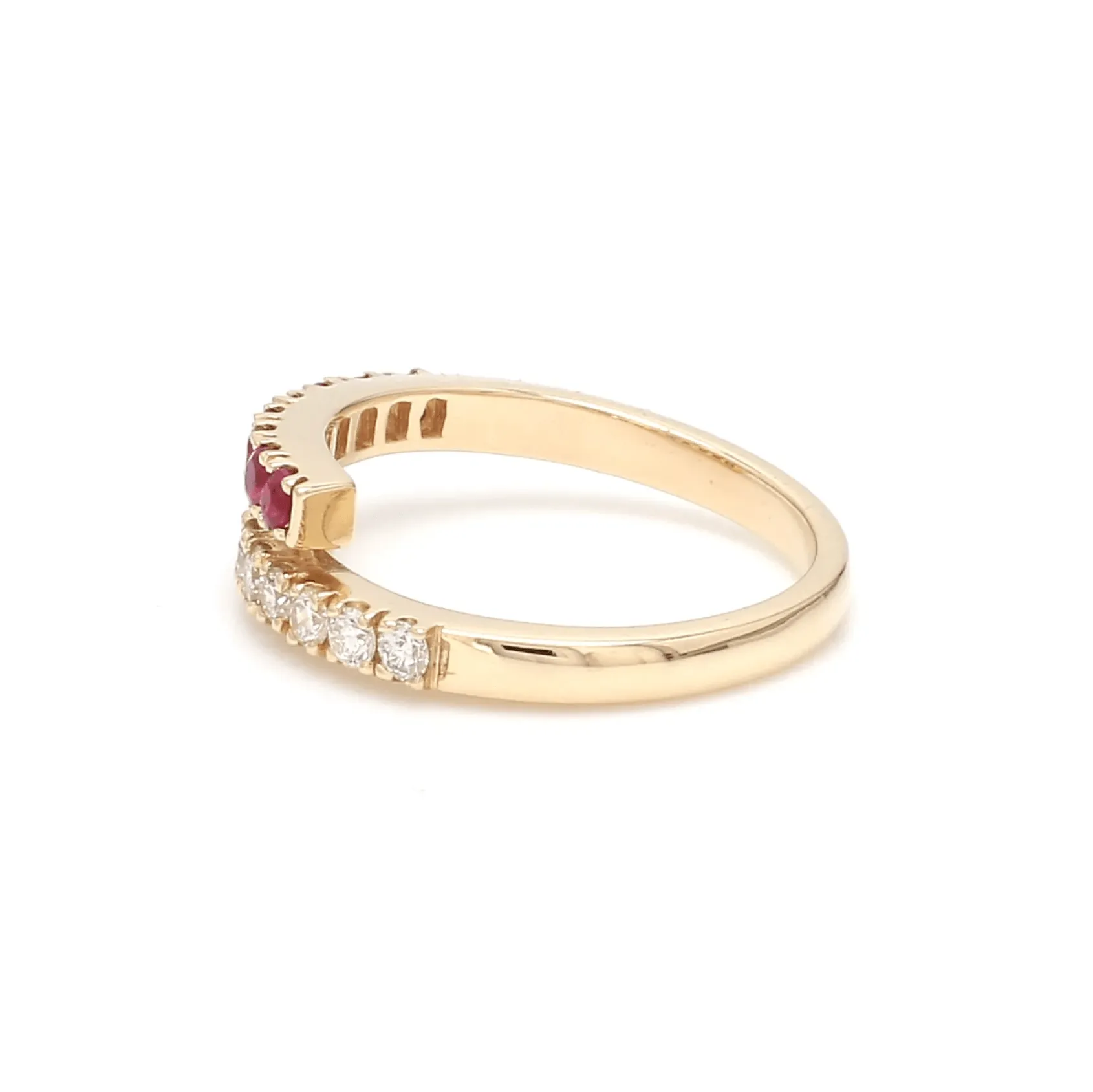 14K & 18K Ruby & Diamond Wrap Ring