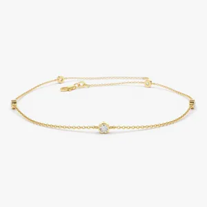 14k Diamond by The Yard Solitaire Bracelet