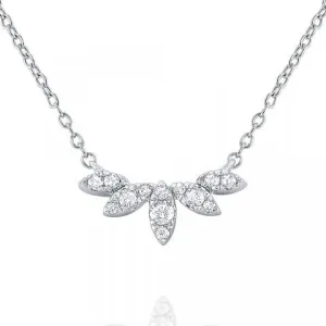 14k White Gold Diamond Tiara Necklace