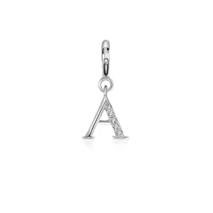 18k Gold Letter "A" Diamond Charms