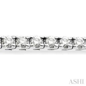 3 Ctw Square Shape Round Cut Diamond Tennis Bracelet in 14K White gold