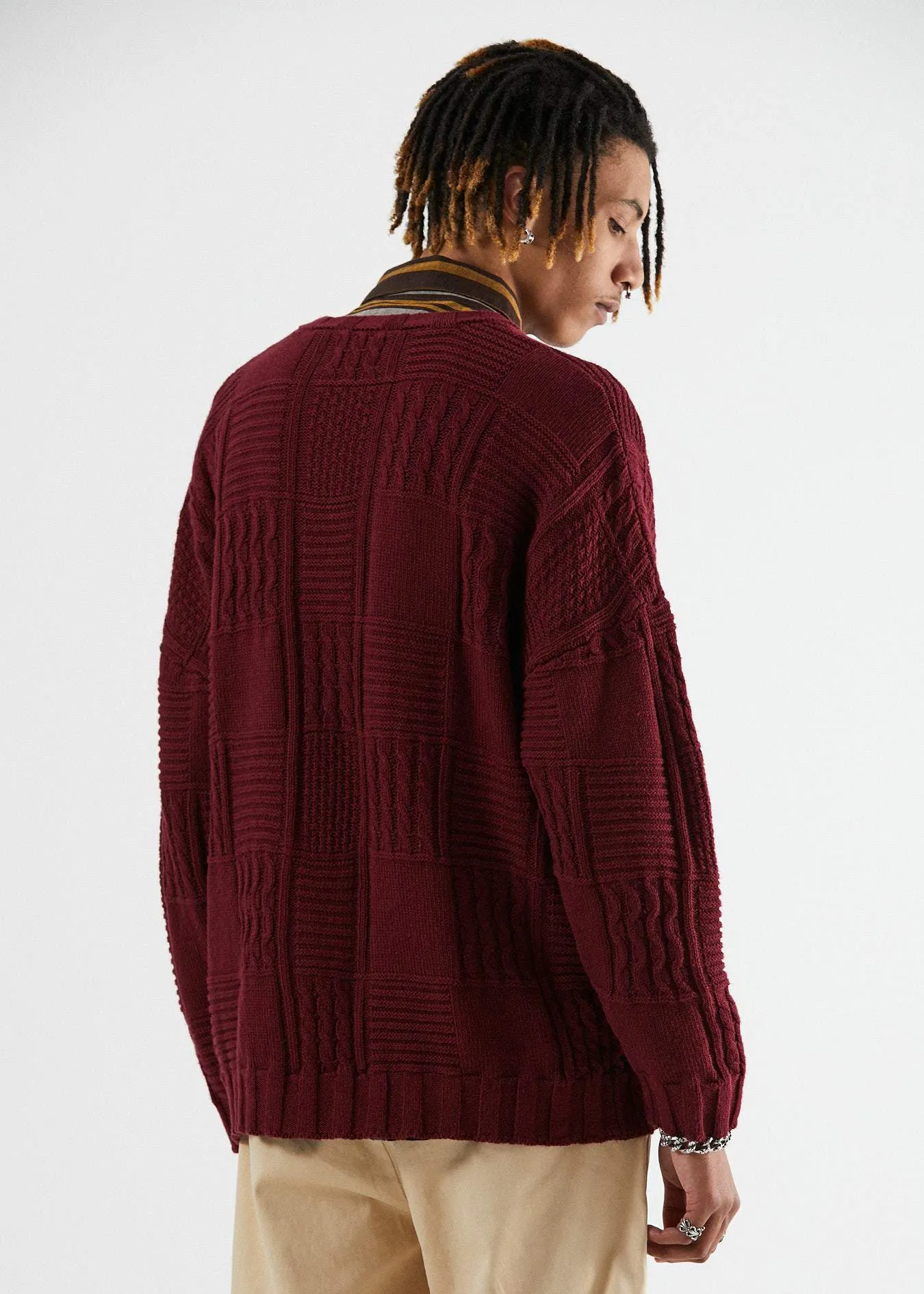 Afends Mens Boonie - Hemp Knitted Crew Neck - Port