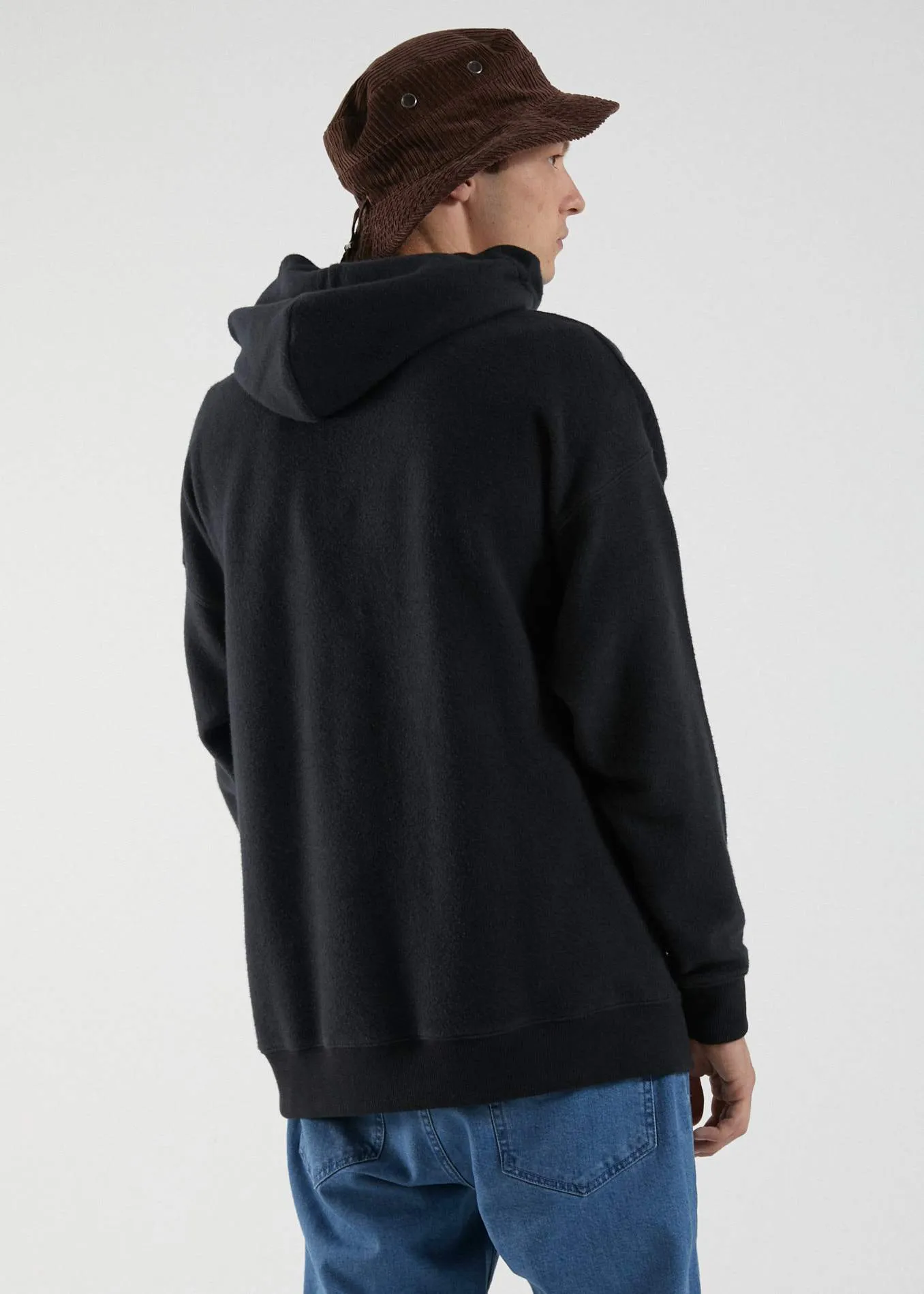 Afends Mens Hollywood Related - Pull On Hood - Black