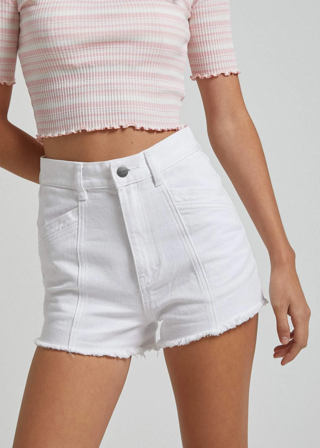 Afends Womens Campbell - Twill Short - White