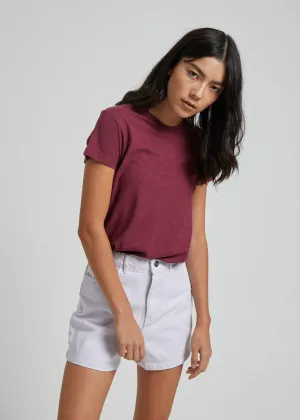 Afends Womens Hemp Basics - Standard Fit Tee - Port