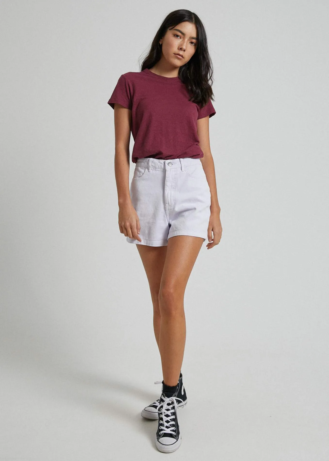 Afends Womens Hemp Basics - Standard Fit Tee - Port