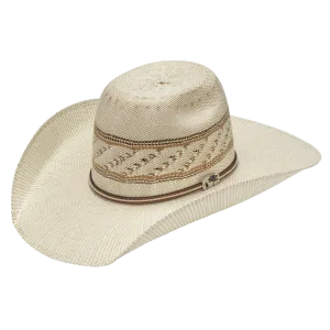 Alamo Unisex Western Fancy Trim Bangora Ivory Straw Hat D52106