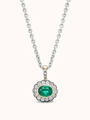 Alexandra charm necklace in emerald