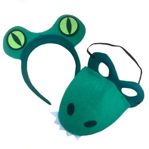 Alligator/Crocodile Headband and Mask Set