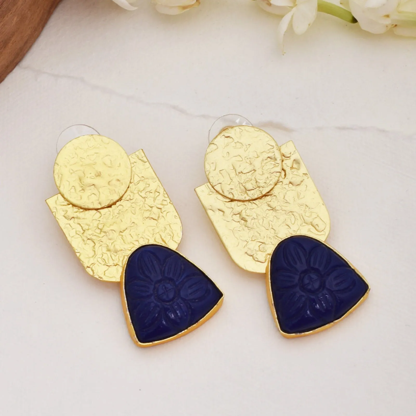 Avantika Matte Gold Studs