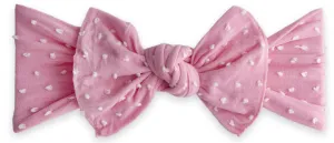 Baby Bling Bubblegum Shabby Dot Patterned Knot Headband