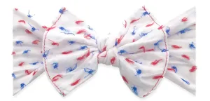 Baby Bling Clipped Dot Patterned Knot Headband - USA