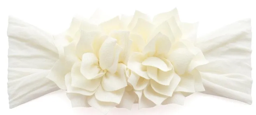 Baby Bling Lotus Flower Headband-Ivory