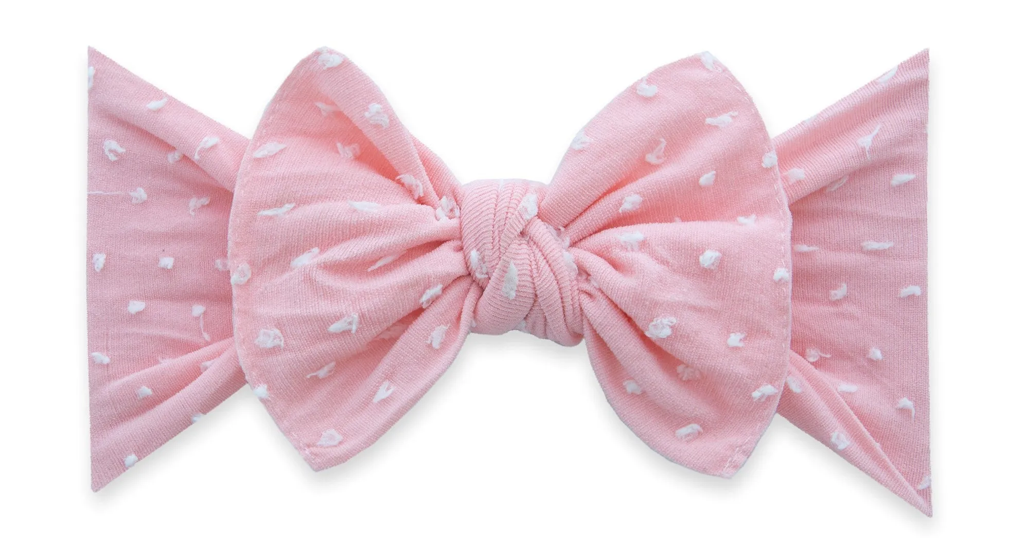 Baby Bling Seashell Shabby Dot Patterned Knot Headband