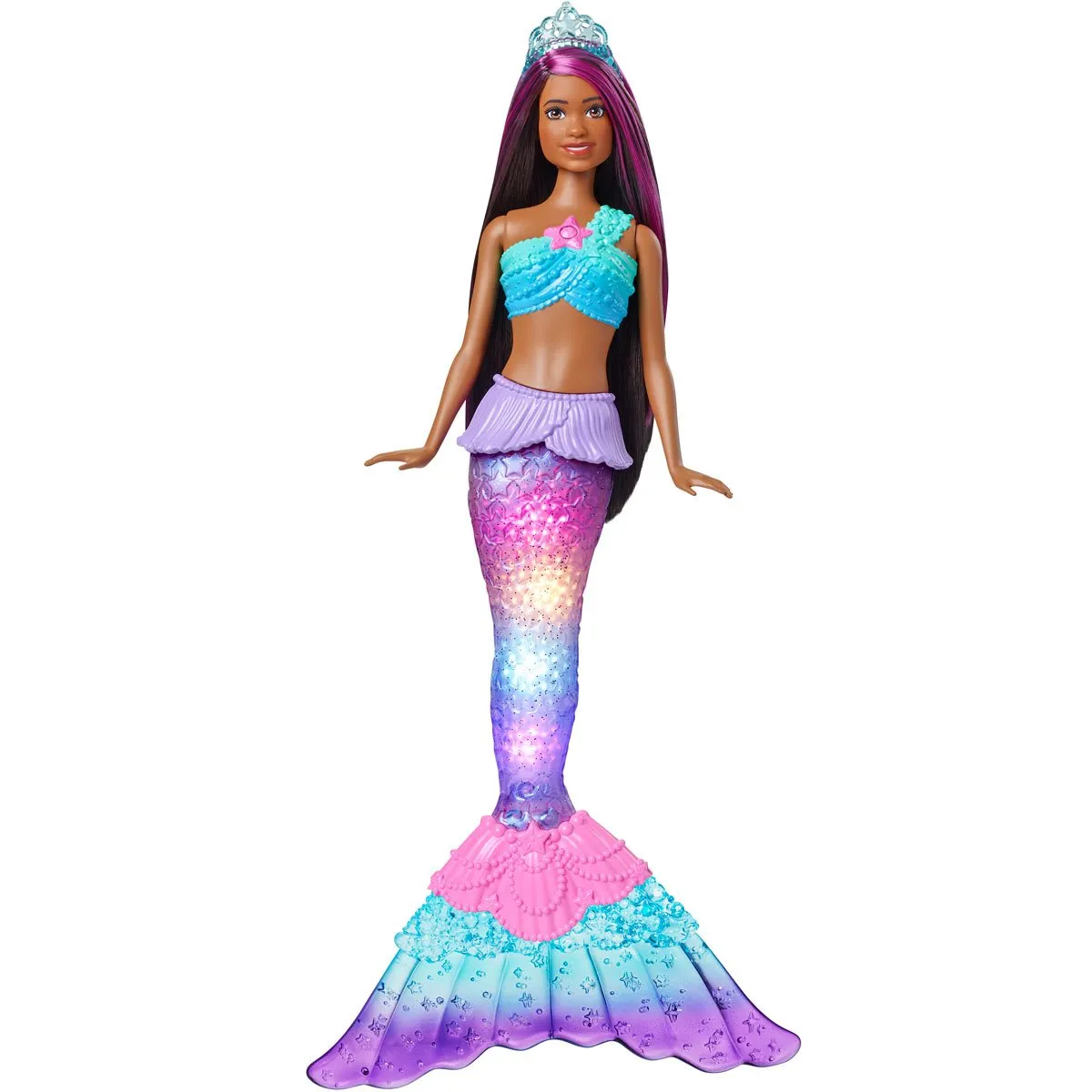 Barbie Dreamtopia Twinkle Lights Mermaid Doll with Brunette Hair