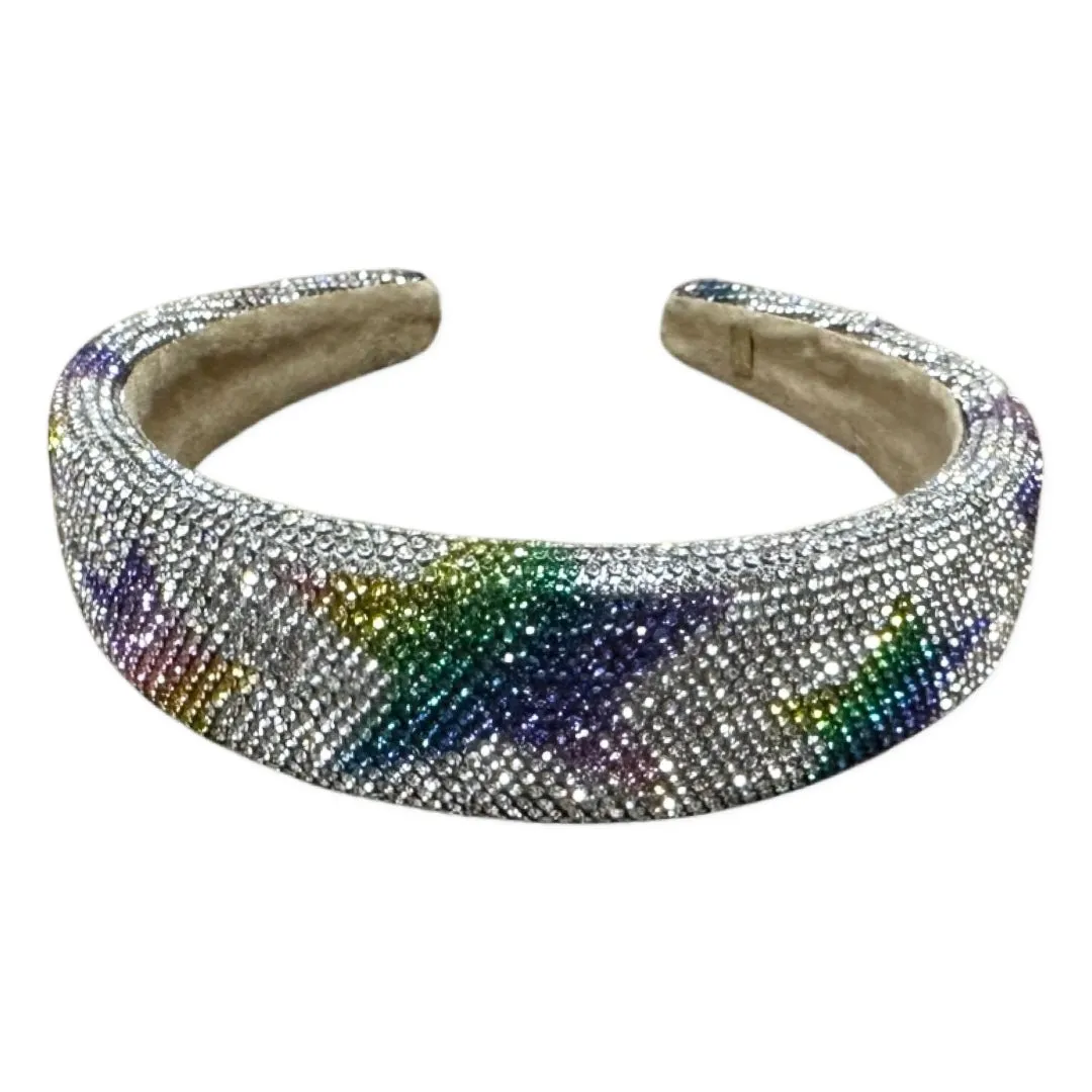 Bari Lynn Fully Crystalized Rainbow Star Headband - Clear