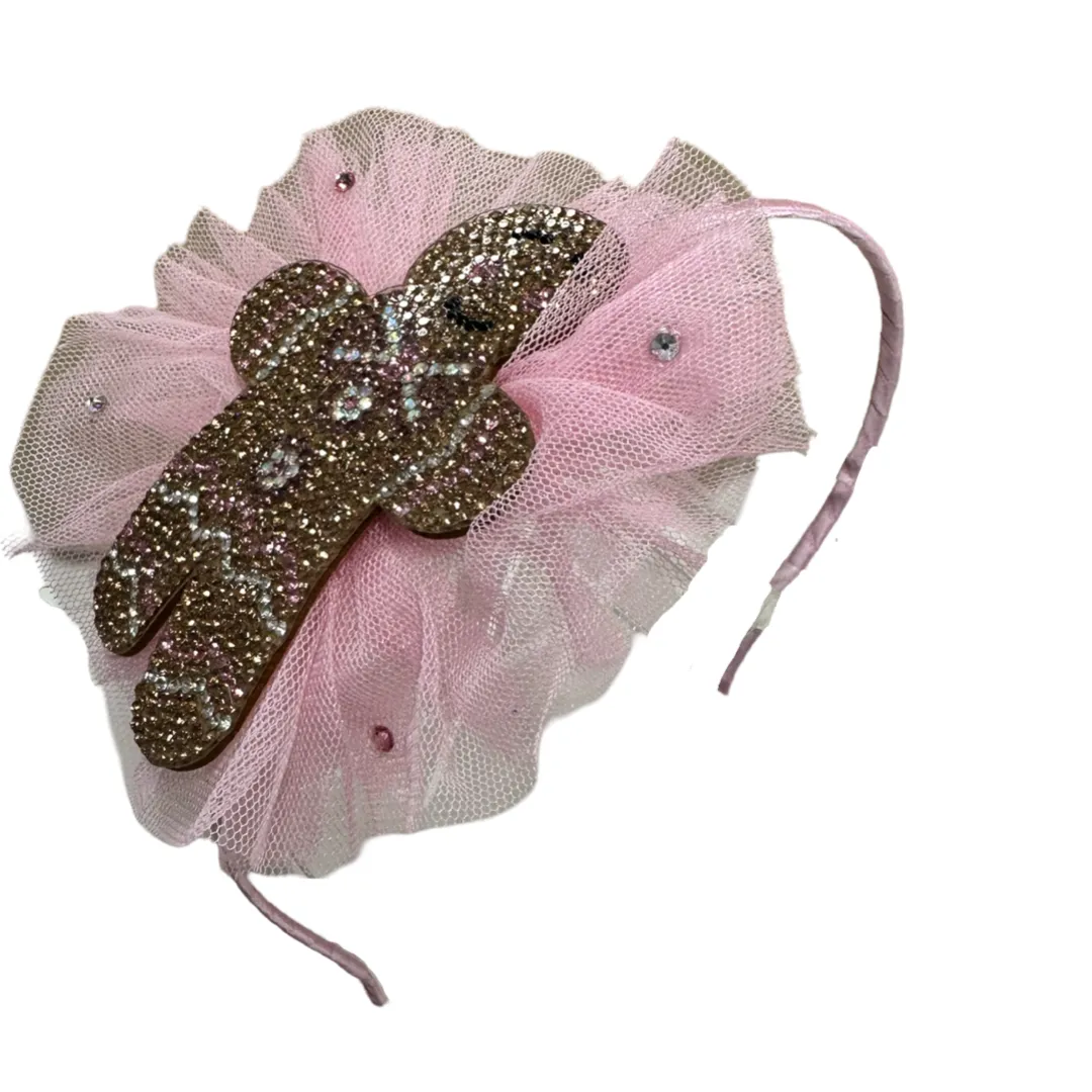 Bari Lynn Gingerbread Tulle Skinny Headband