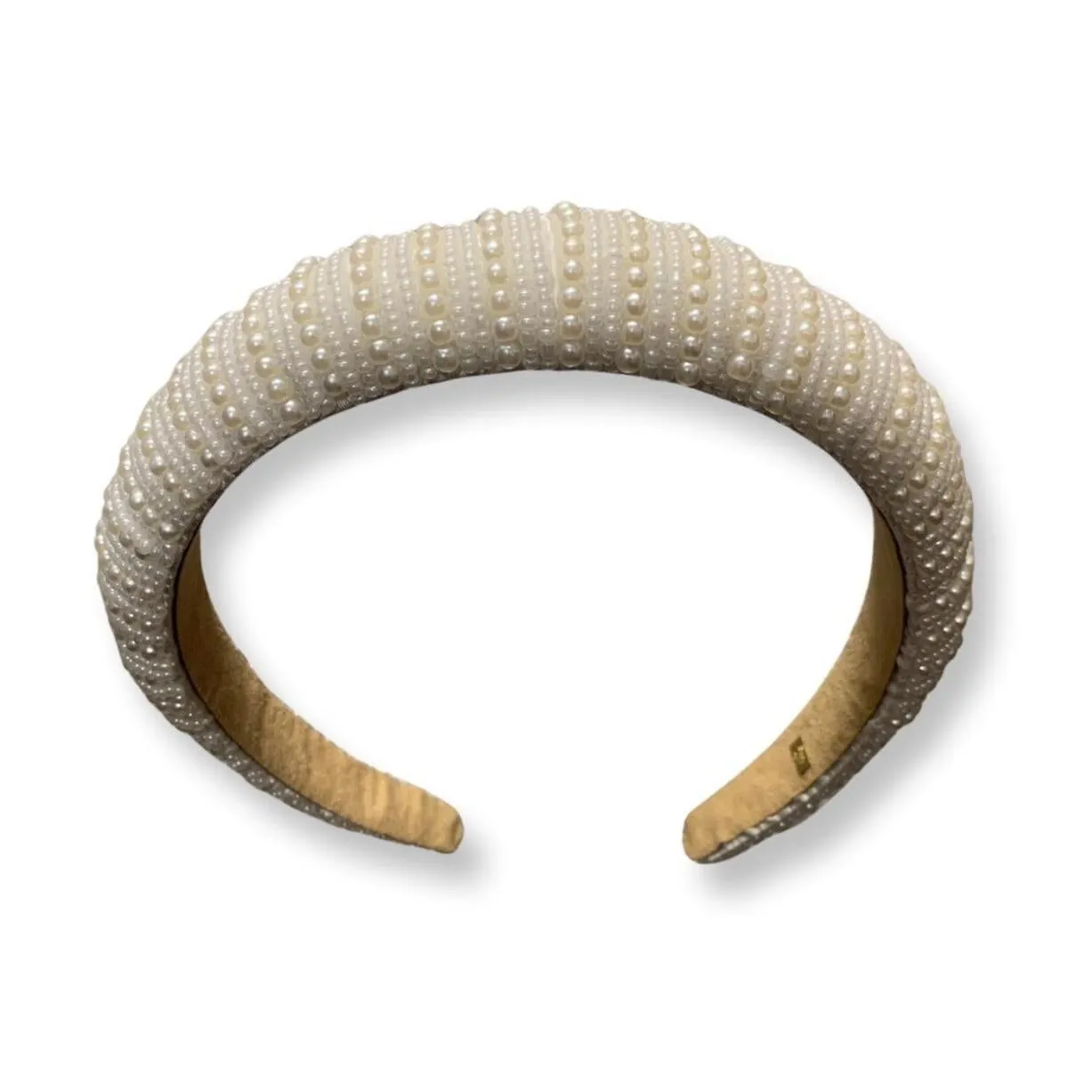 Bari Lynn Pearl Headband - White