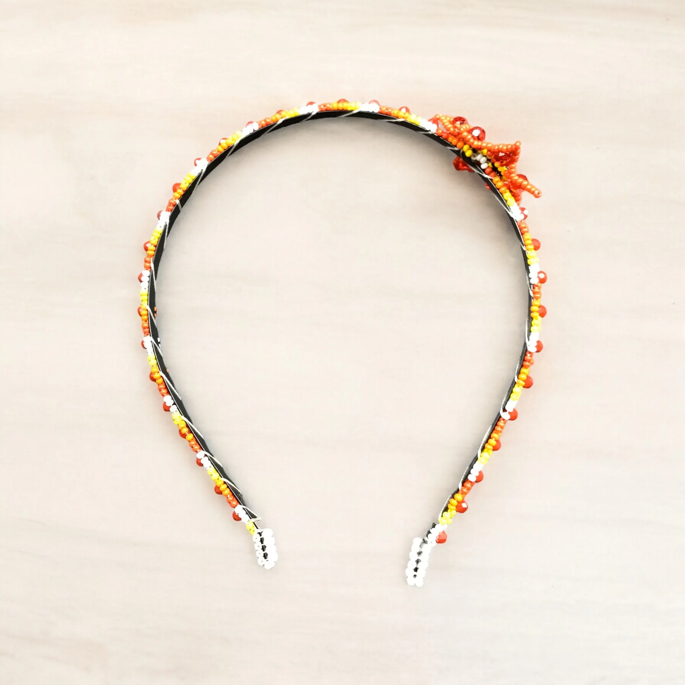 Beaded Headband with Flower (9)