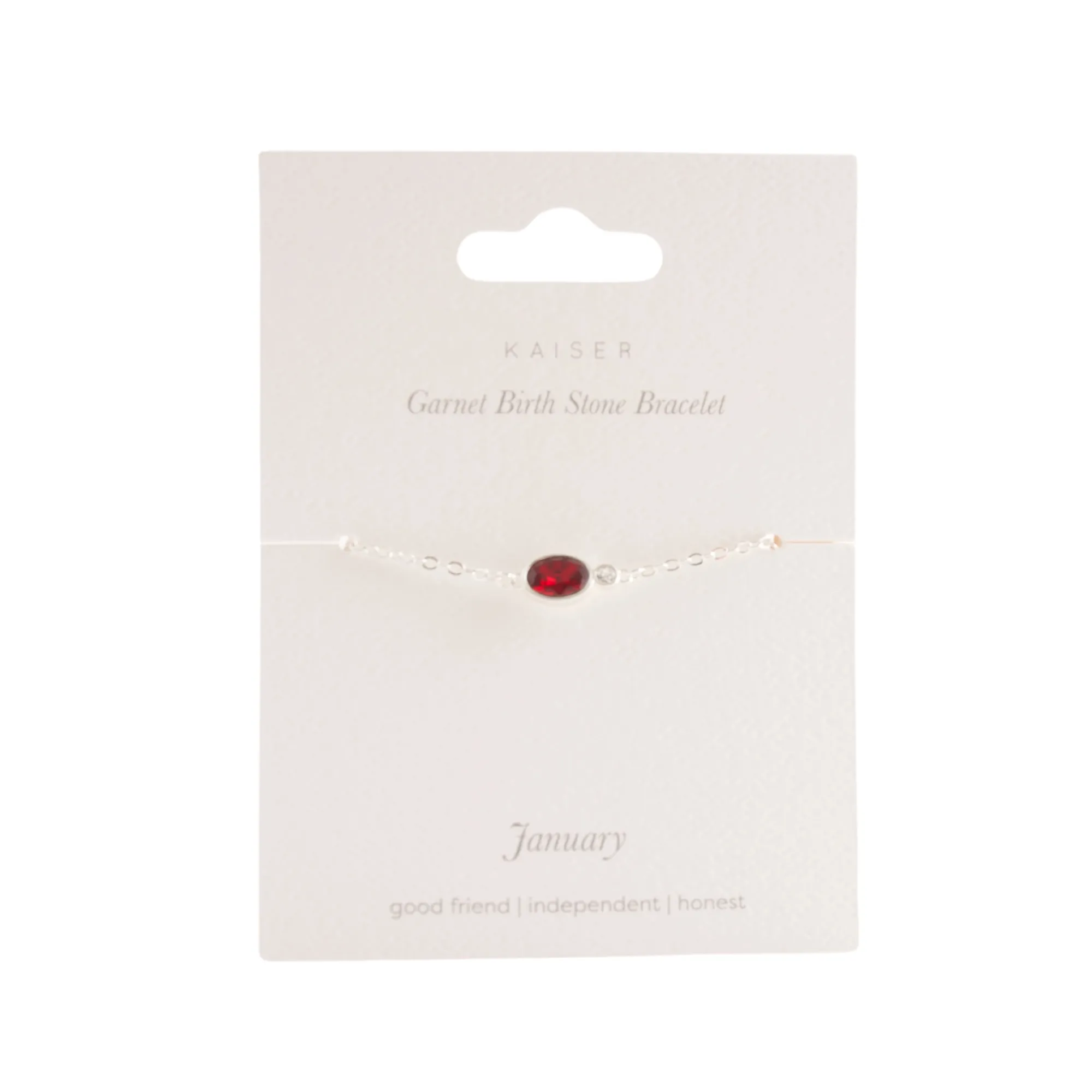 Birthstone Bracelet Silver - January