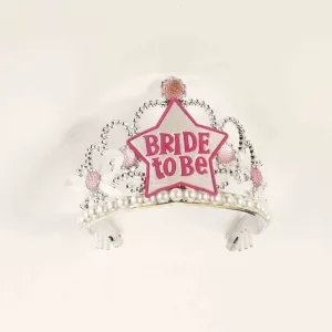 BRIDE TO BE STAR TIARA-WHT/PNK