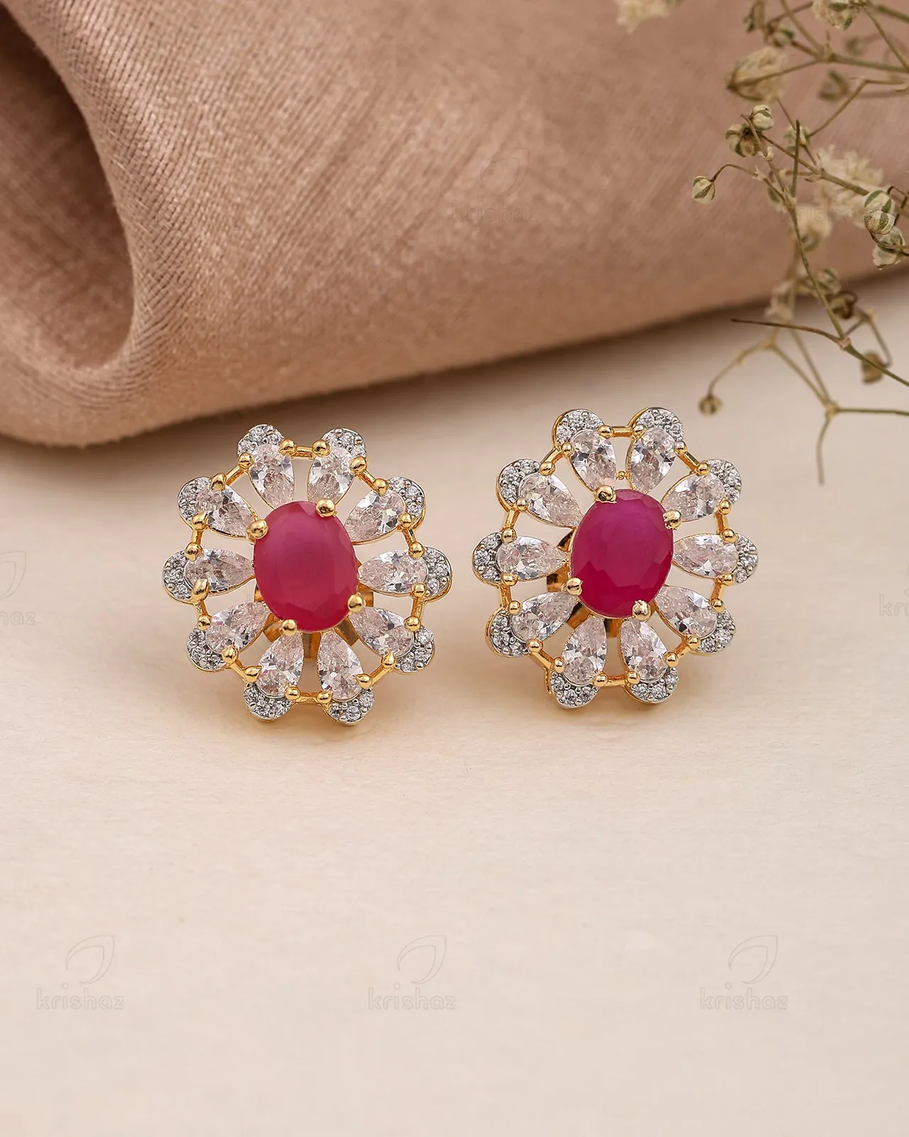 Celestia Cz Stud Earrings