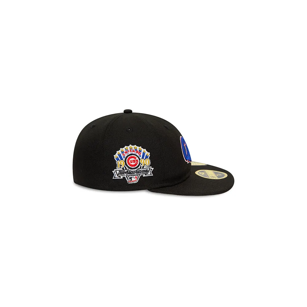 Chicago Cubs MLB Cooperstown Pin Badge 59FIFTY Retro Crown Fitted (Black)