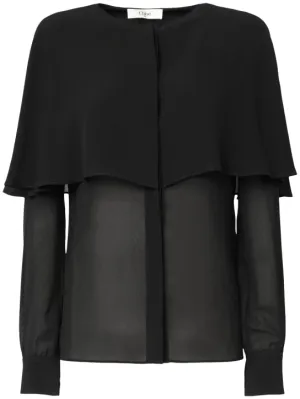 Chloé   Sheer silk long sleeve shirt 