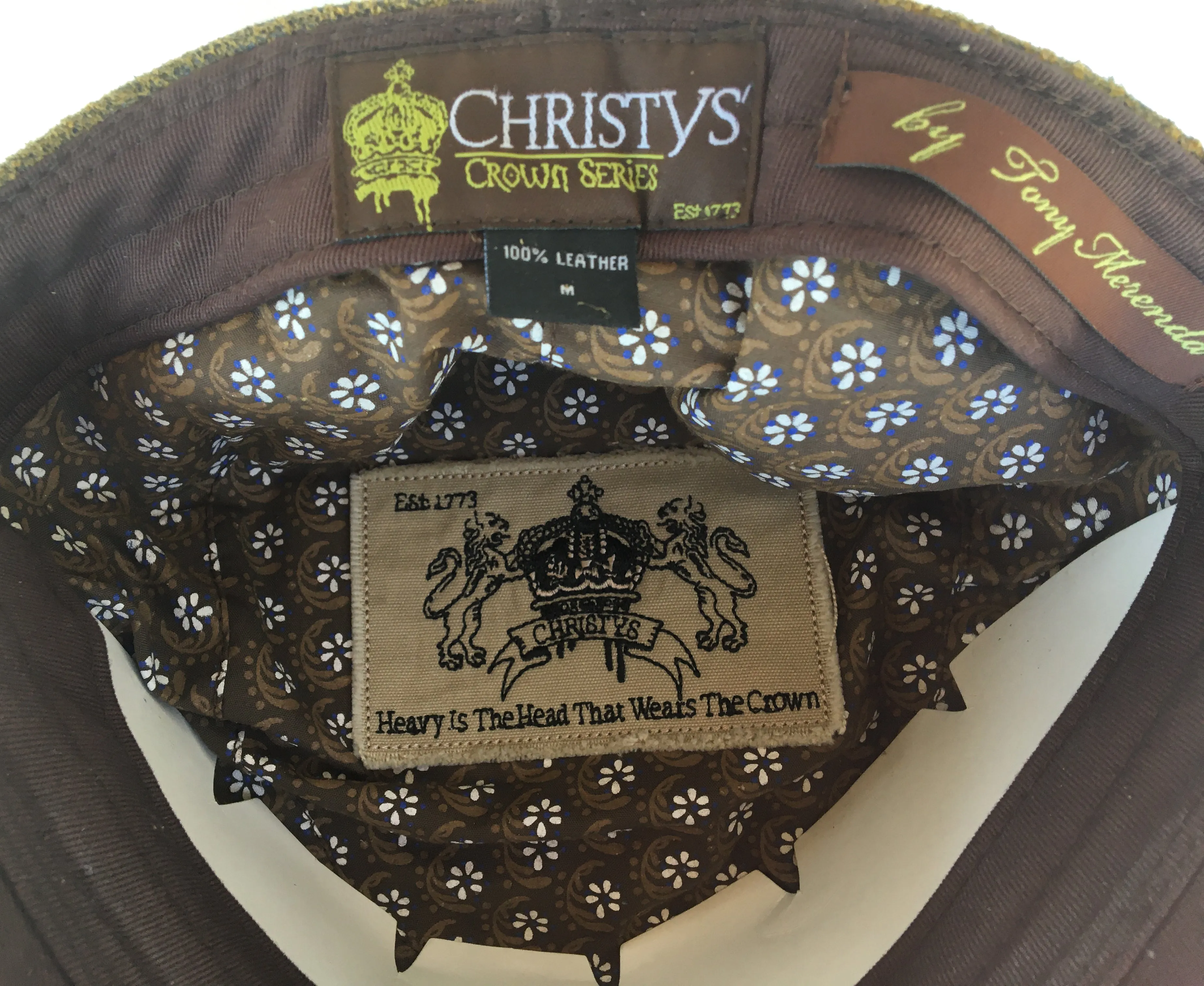 Christys' Crown Vintage Legion Hat Suede Leather