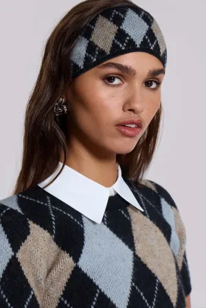 Clara Argyle Knit Headband