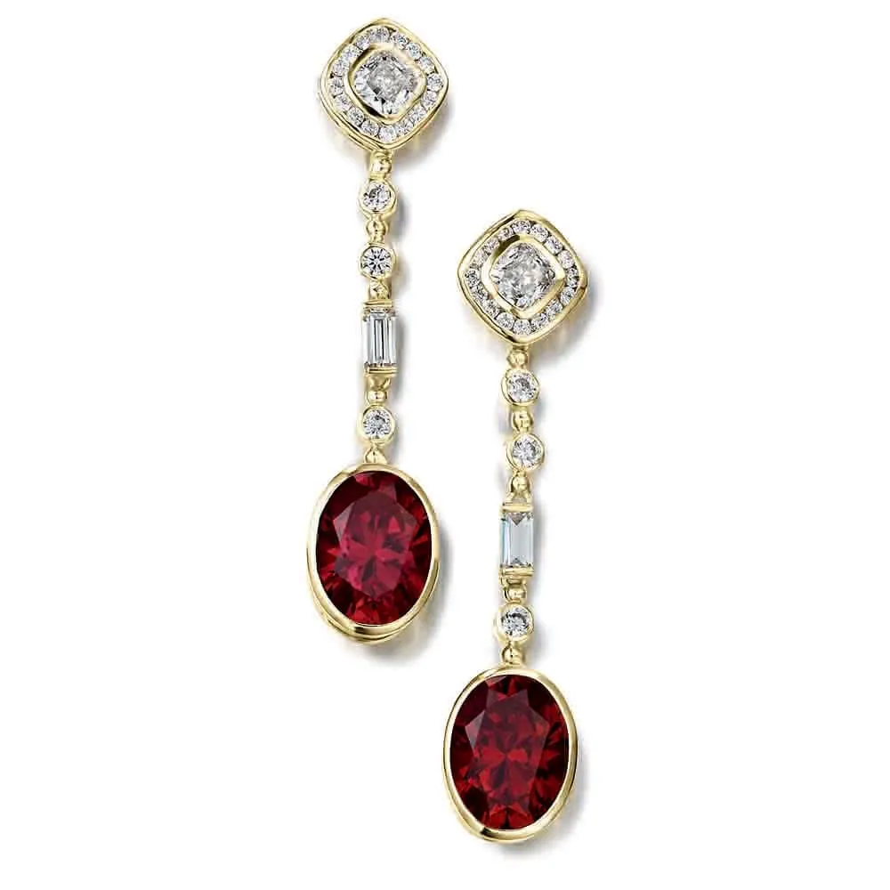 Decadent Drop Tru-Ruby Earrings