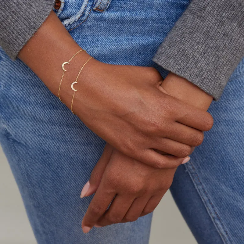 Diamond Mini Carson Moon Bracelet