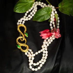 Eleonora Varini - Snake Necklace with Pearls