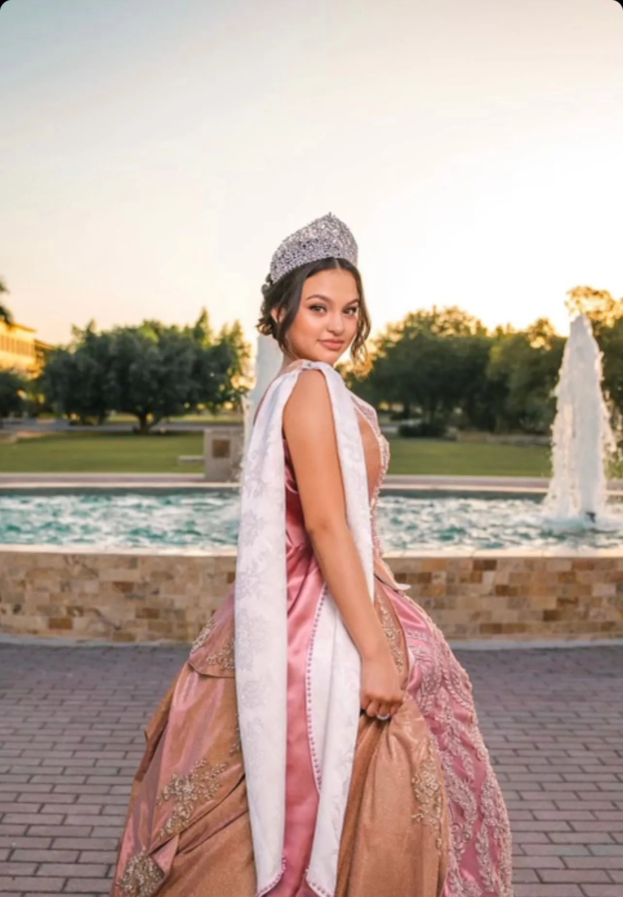 Ellee Real Quinceanera Adorned with ISADORA Luxurious Swarovski Bridal Tiara