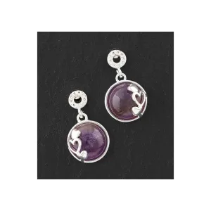 Equilibrium Gem Stone Ornate Earrings