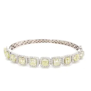 Fancy Light Yellow Diamond Bangle