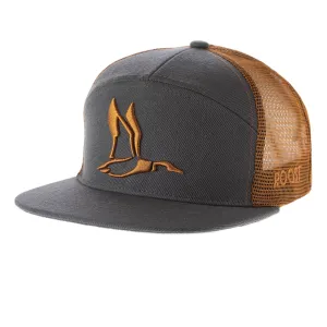 Fieldstone Roost 7 Panel 3D Puff Duck Hat - Grey/Gold