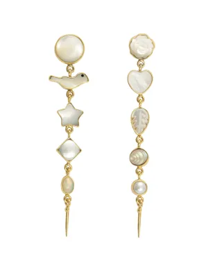 Five Charm With Victoria Drop Earrings