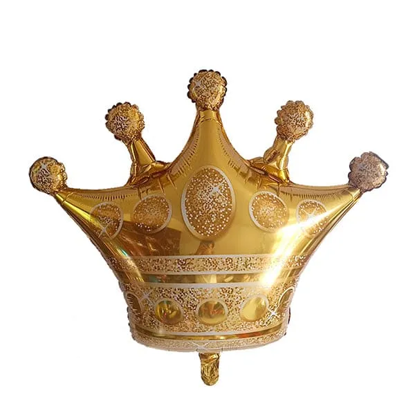 Gold Crown 29in Mylar Balloon