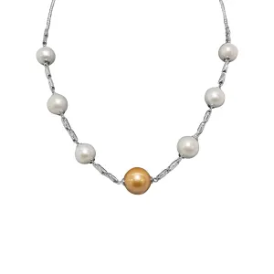 Gold Fresh Water Pearl Necklace