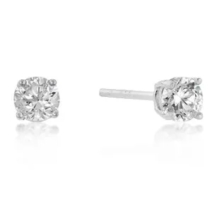 Haley Round Cut Stud Earrings – 6mm  | 1.25ct | Sterling Silver