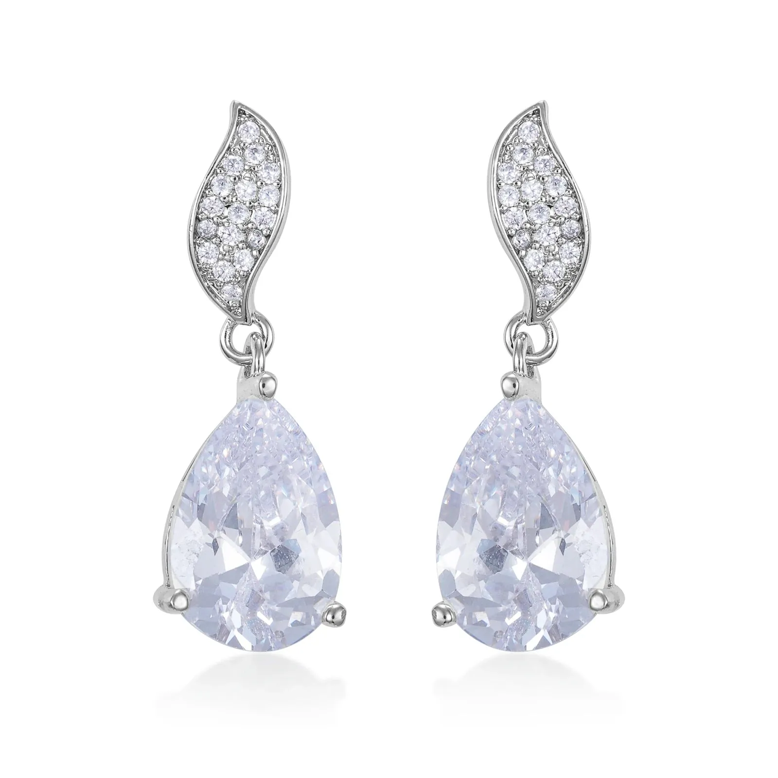 Helen 13mm Pear Drop Dangle Earrings | 3.2ct