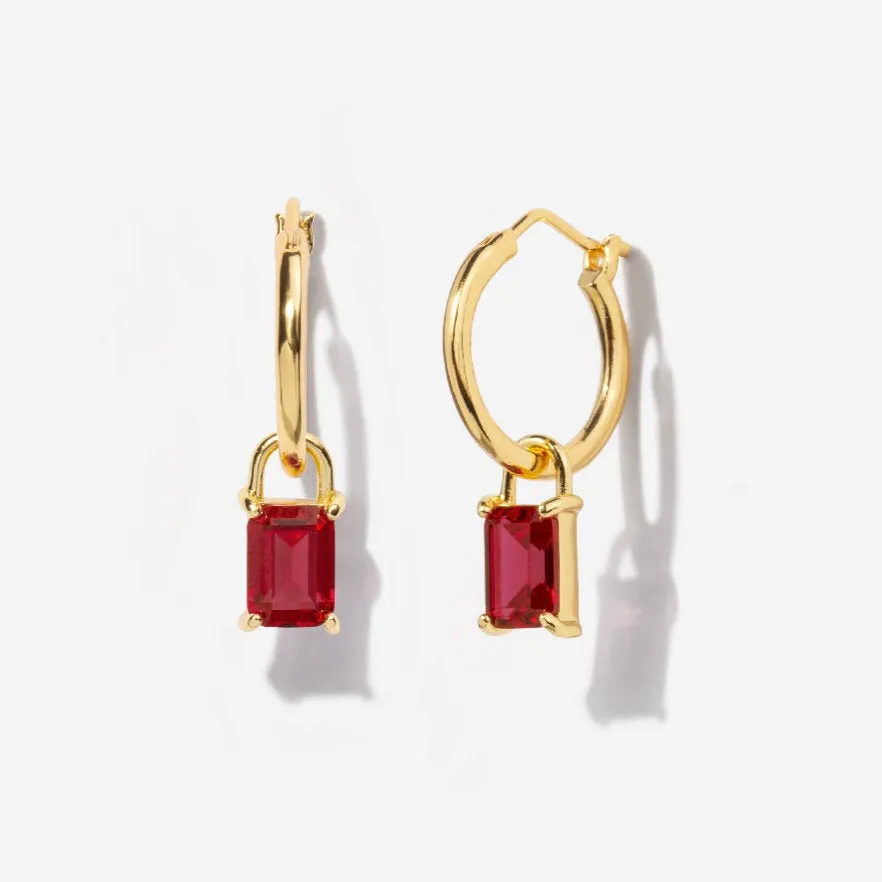 Iris Ruby Hoops