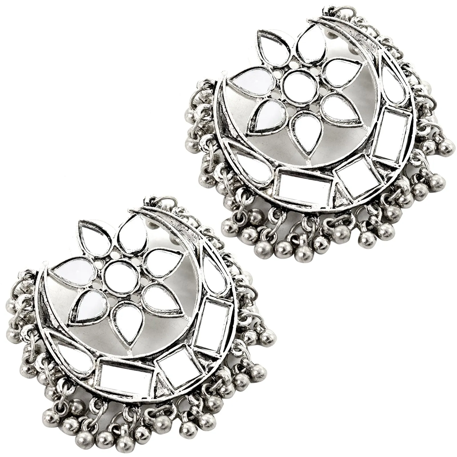 Janvi Silver Oxidized Mirror Jewelry Gift Set