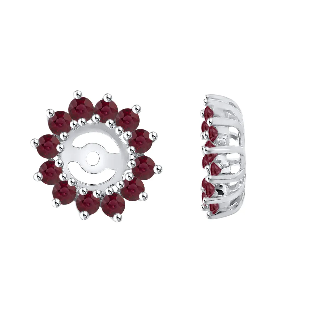 KATARINA Ruby and Diamond Earring Jackets (1/2 cttw)