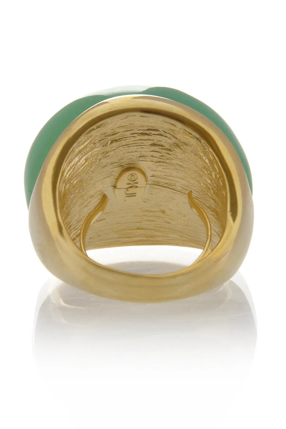 KENNETH JAY LANE DENIA Jade Crystal Dome Ring