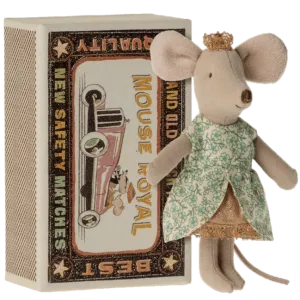 Maileg - Souris - Petite Soeur Princesse dans sa Boîte||Maileg - Little Sister Princess Mouse in Matchbox