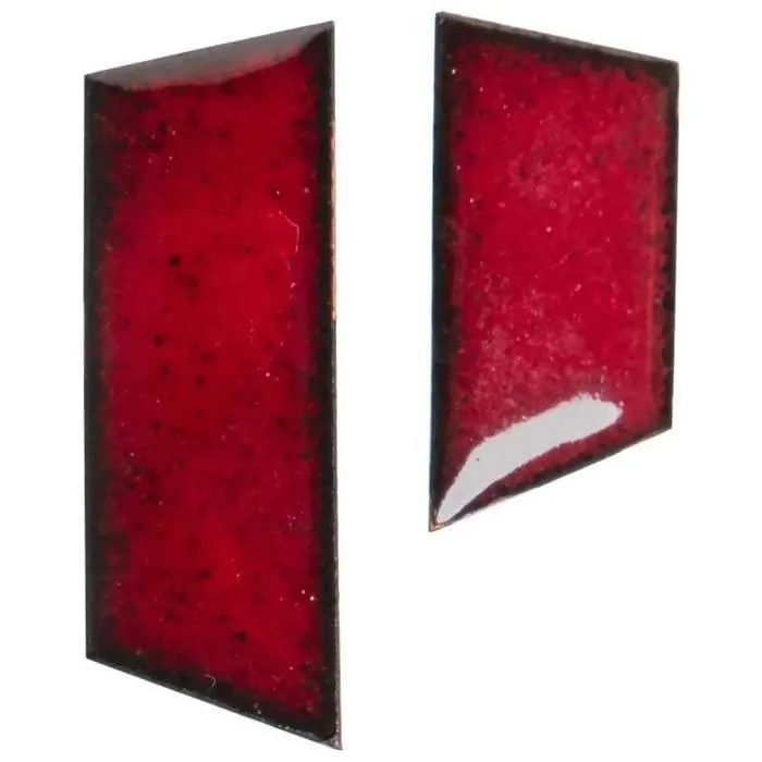 Michel Mcnabb Ruby Red Asymmetrical Earrings