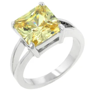 Nadine Canary Princess Cut Cocktail Ring | 5.6ct