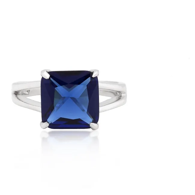 Nadine Sapphire Princess Cut Cocktail Ring | 5.6ct